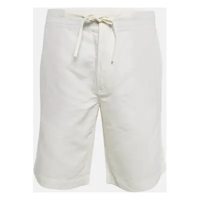 Loro Piana White Herringbone Regular Short