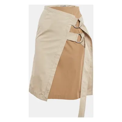 Acne Studios Beige Cotton Asymmetric Wrap Skirt