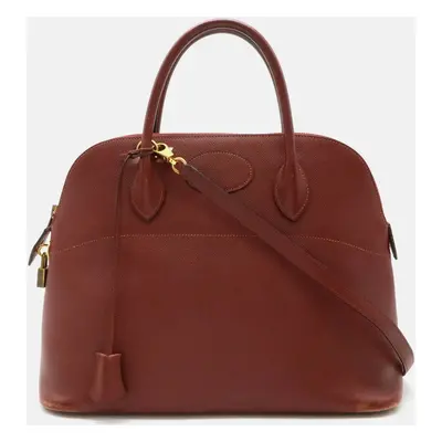 Hermes Brown Leather Bolide Handbag