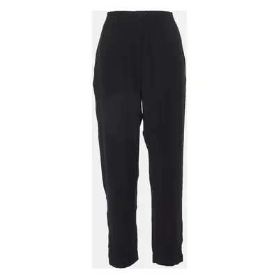 Marni Black Georgette Zip Detailed Hem Pants