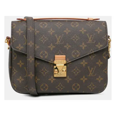 Louis Vuitton Brown Monogram Pochette Metis Bag