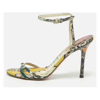 Valentino Multicolor Leather Ankle Strap Sandals Size