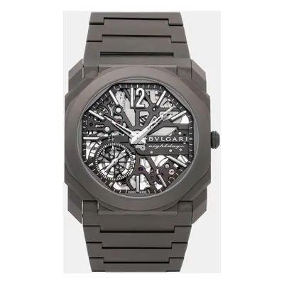 Bvlgari Skeleton Titanium Octo Finissimo Manual Winding Men's Wristwatch mm