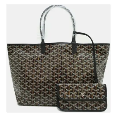 Goyard Black Leather Saint Louis PM Tote Bag