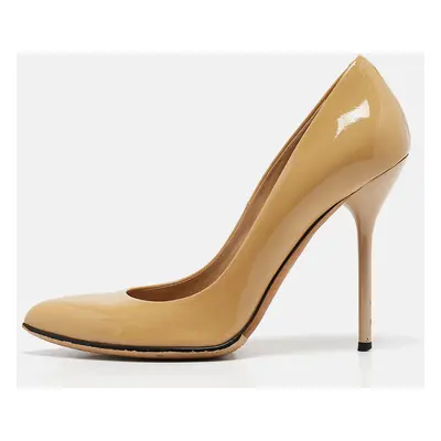 Gucci Yellow Patent Leather Pointed Toe Pumps Size