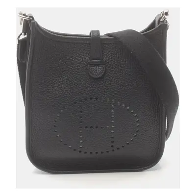 Hermes Black Leather Evelyne TPM Amazon Crossbody Bag