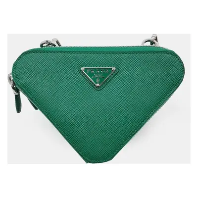 Prada Saffiano Triangle Mini Pouch