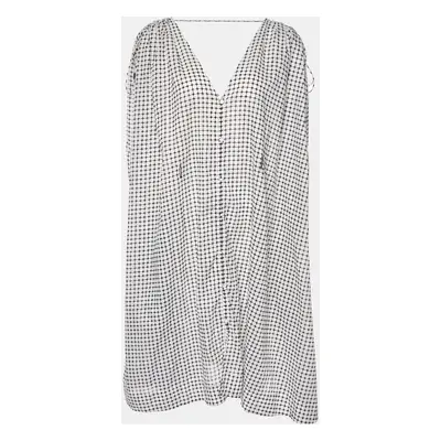 Zimmermann Monochrome Checked Cotton Kaftan Dress