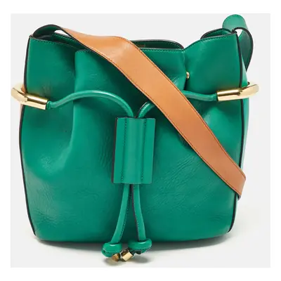 Chloe Green/Brown Leather Emma Shoulder Bag