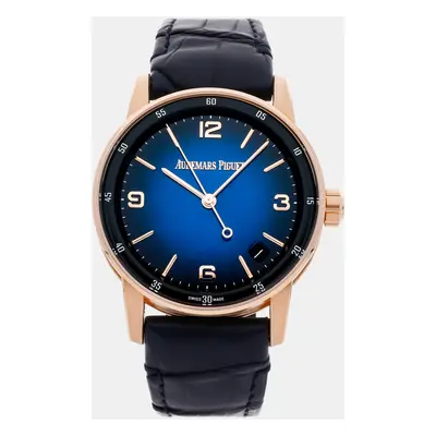 Audemars Piguet Blue 18k Rose Gold Code 11.59 15210OR.OO.A028CR.01 Automatic Men's Wristwatch mm