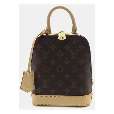 Louis Vuitton Brown Coated Canvas Monogram Alma Backpack