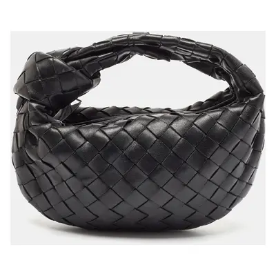 Bottega Veneta Black Intrecciato Leather Mini Jodie Bag