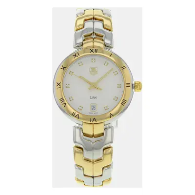 Tag Heuer Link Silver Dial Steel 18K Gold Quartz Women's Wristwatch mm