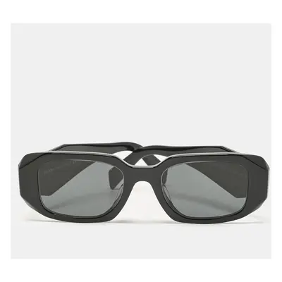 Prada Black SPR 17W-F Symbole Rectangular Sunglasses