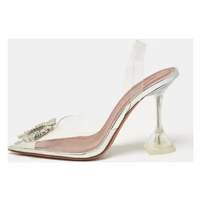 Amina Muaddi Transparent PVC Begum Pumps Size