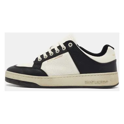 Saint Laurent Black/White Leather SL/61 Lace Up Sneakers Size