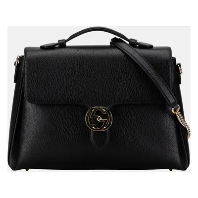 Gucci Medium Dollar Calf Interlocking G Satchel