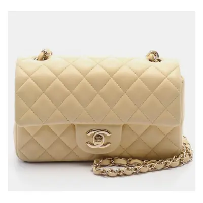 Chanel Yellow Leather Chain Shoulder Bag