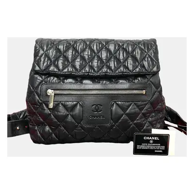 Chanel Black Nylon Coco Cocoon Backpack