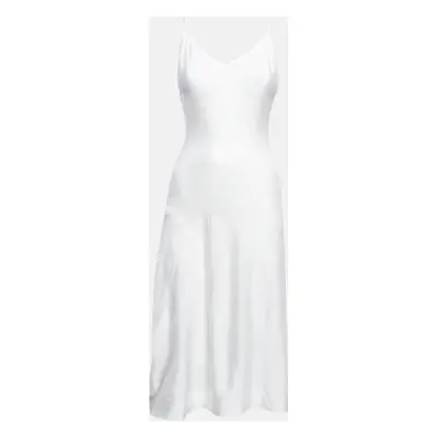 Alaia White Pinhole Pattern Knit Sleeveless Mini Dress