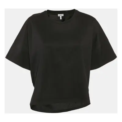 Loewe Black Cotton Anagram Embroidered T-Shirt