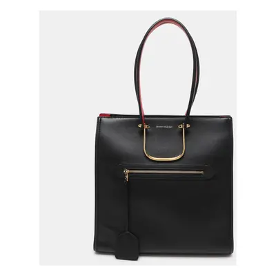 Alexander McQueen Black Leather The Tall Story Tote