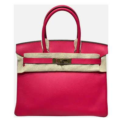 Hermes Pink epsom leather Birkin bag