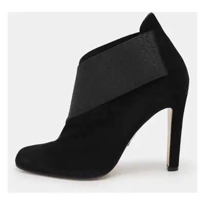 Paul Andrew Black Elastane and Suede Booties Size