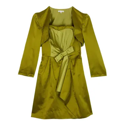 Paule Ka Yellow Bolero & Dress Set