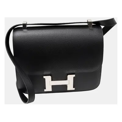 Hermes Black Epsom Constance III Shoulder Bag