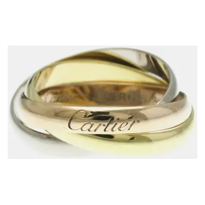 Cartier 18K Yellow, Rose, White Gold Trinity Band Ring EU