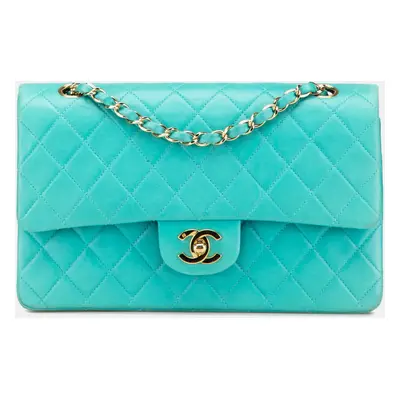 Chanel Blue Medium Classic Lambskin Double Flap