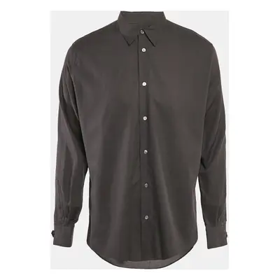 Hermes Grey Cotton Button Front Shirt