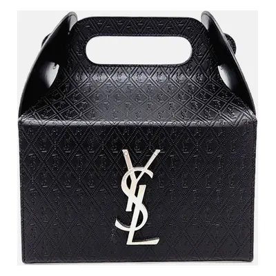 Saint Laurent Paris Black Leather Takeaway Box Bag