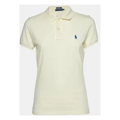 Ralph Lauren Cream Cotton Pique Polo T-Shirt