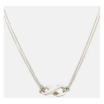 Tiffany & Co. Infinity Double Strand Sterling Silver Necklace