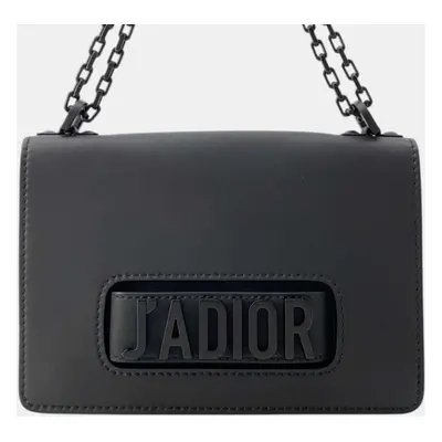 Dior Black Leather Jadior Chain Shoulder Bag