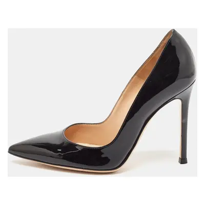 Gianvito Rossi Black Patent Leather Plexi Pumps Size