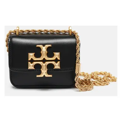 Tory Burch Black Leather Mini Eleanor Crossbody Bag