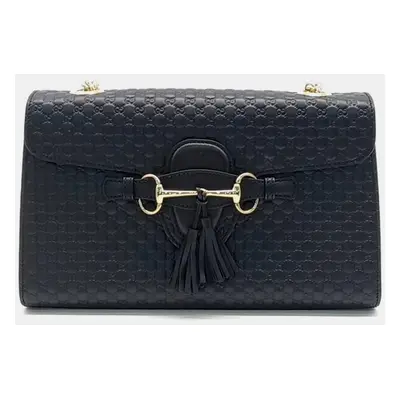 Gucci Black Leather Micro Cimaline Emily Bag