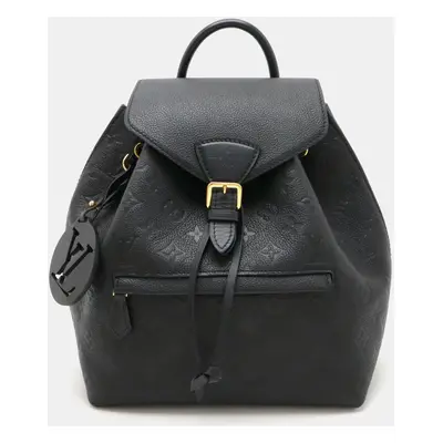 Louis Vuitton Black Leather Monogram Empreinte Montsouris PM Backpack