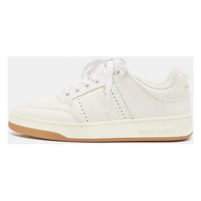 Saint Laurent White Leather SL/61 Lace Up Sneakers Size