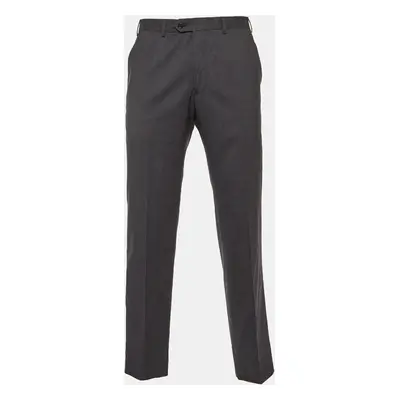 Giorgio Armani Dark Grey Wool Tailored Trousers