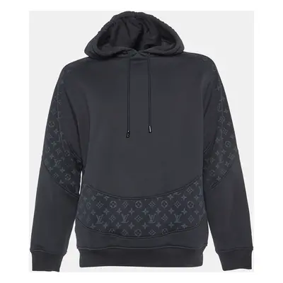 Louis Vuitton Black Cotton Circle Cut Pull-Over Hoodie