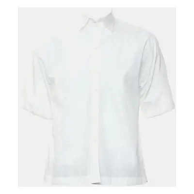 Prada White Cotton Button-Up Shirt EU