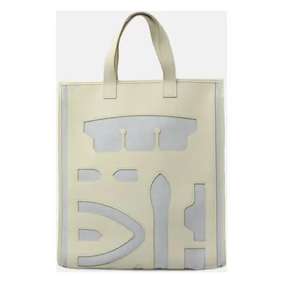 Hermes White Leather Petit H Tote Bag