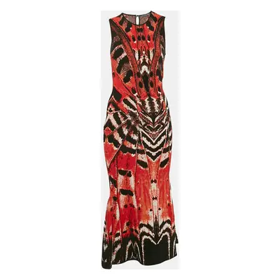 Alexander McQueen Multicolor Jacquard Knit Midi Dress