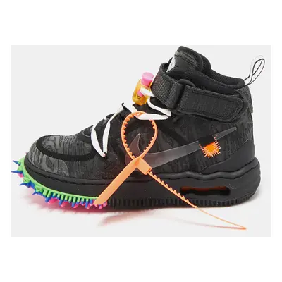 Off-White x Nike Black Mesh Air Force Mid Sneakers Size 36.5