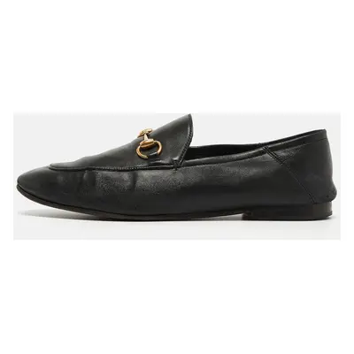 Gucci Jordaan Black Leather Slip On Loafers Size 42.5