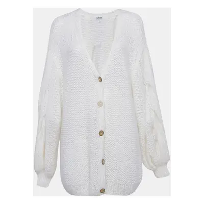 Loewe Off-White Cable Knit Cardigan